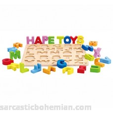 Hape Alphabet Blocks Learning Puzzle | Wooden ABC Letters Colorful Educational Puzzle Toy Board for Toddlers and Kids Multi-Colored Jigsaw Blocks Old Style B00QTNWLRM